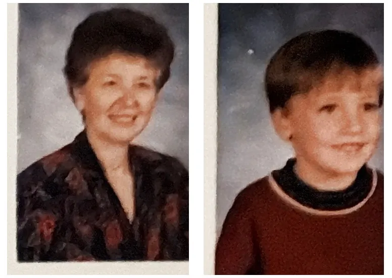 Mrs. Diehl and me, side by side, from my 1992 to 1993 Our Redeemer preschool class photo