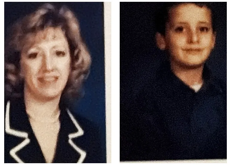 Mrs. Davis and me, side by side, from my 1996 to 1997 Marvin Elementary third grade class photo