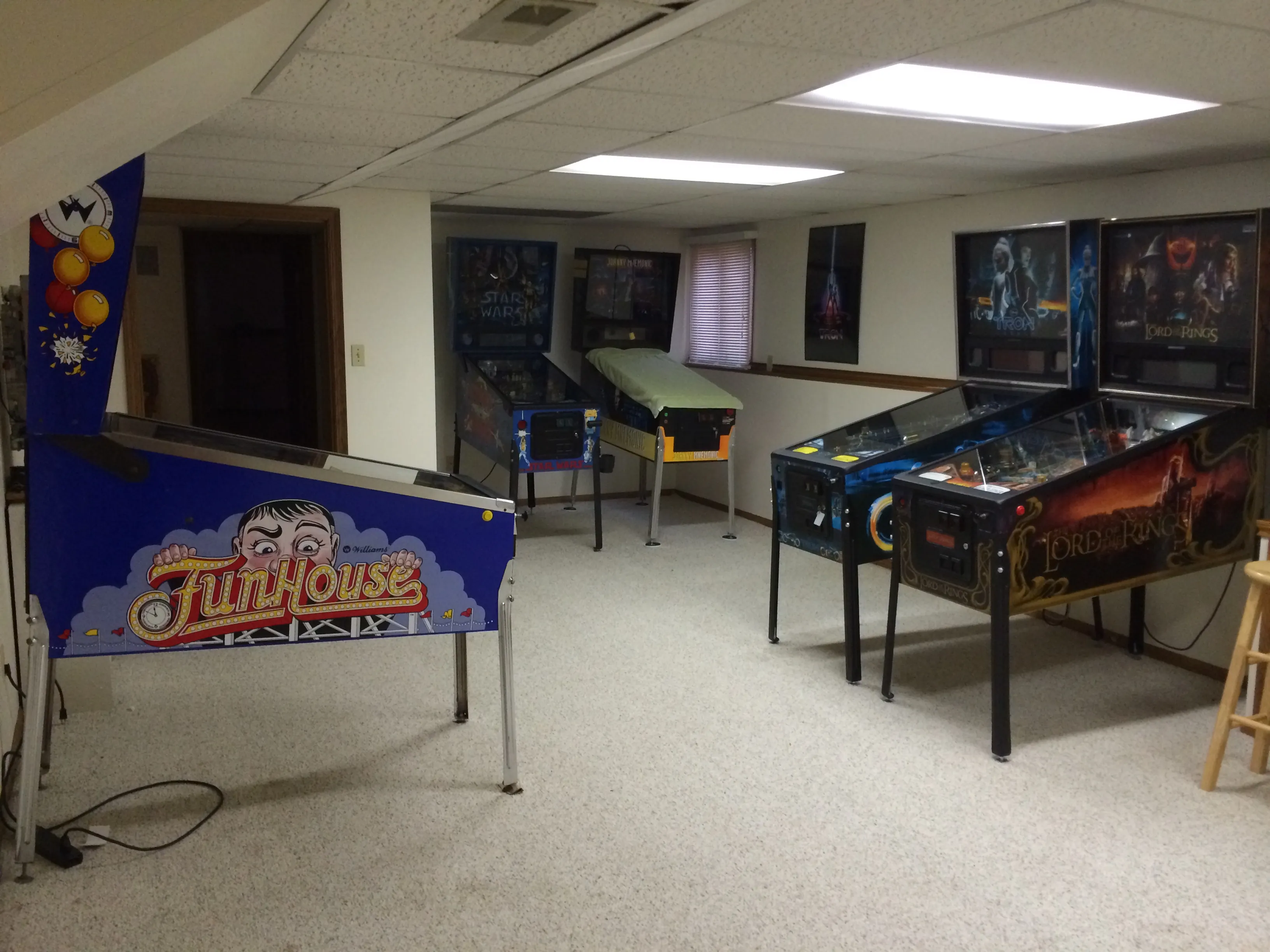 The old basement, with four of my early machines