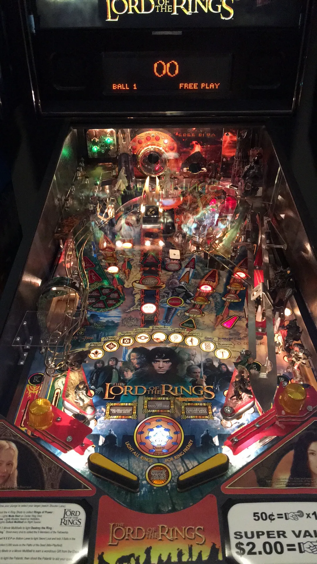 The Lord of the Rings playfield, minifigures and all