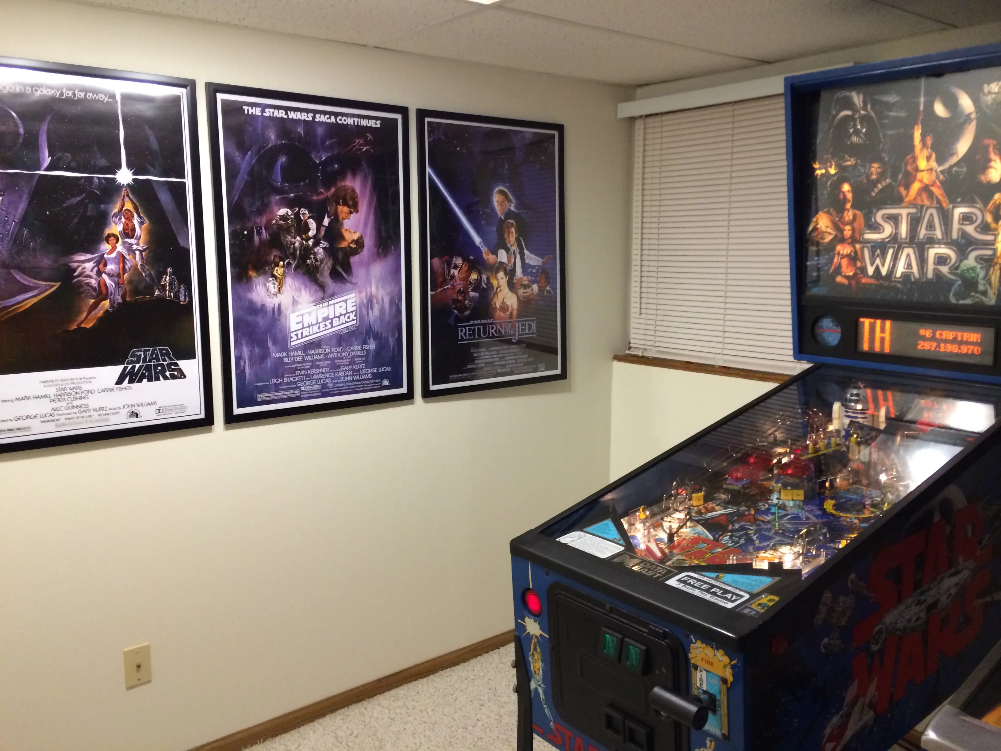 My Data East Star Wars pinball machine