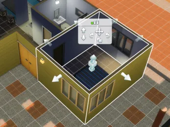 A room being built in The Sims 4's build mode