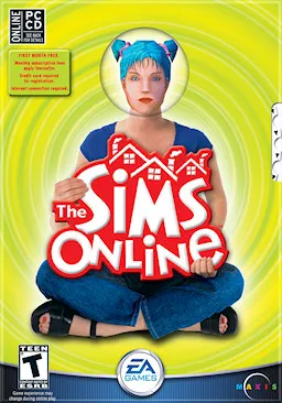 Box cover art for The Sims Online.