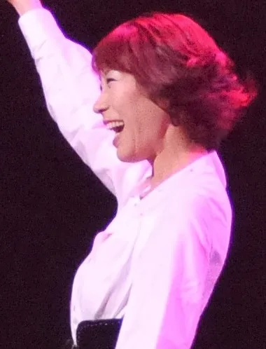 Composer Yoko Kanno, who scored Cowboy Bebop, performing live.